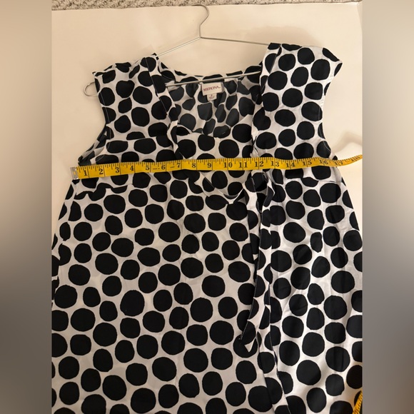 Merona Black & White Polka Dot Sleeveless Blouse Size S - Picture 5 of 6